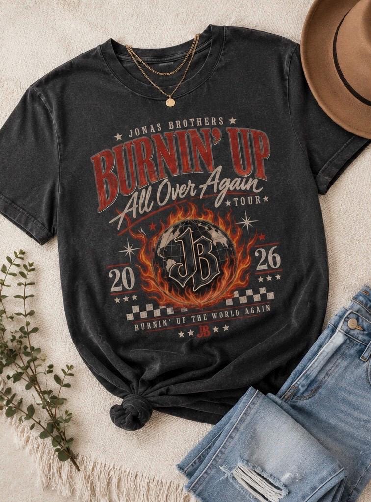 Jonas Brothers Burnin’ Up Tour Shirt