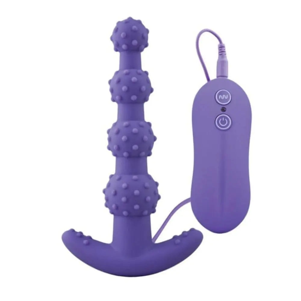 NocteLace™ Beaded and Dotted Silicone Anal Toy 5.71" Long