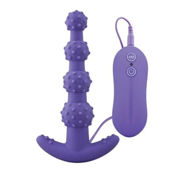 NocteLace™ Beaded and Dotted Silicone Anal Toy 5.71" Long