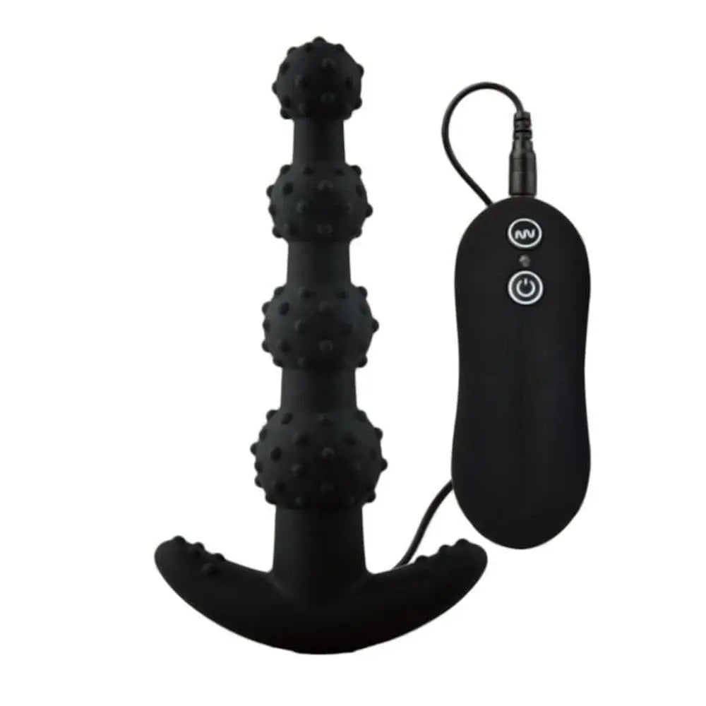 NocteLace™ Beaded and Dotted Silicone Anal Toy 5.71" Long