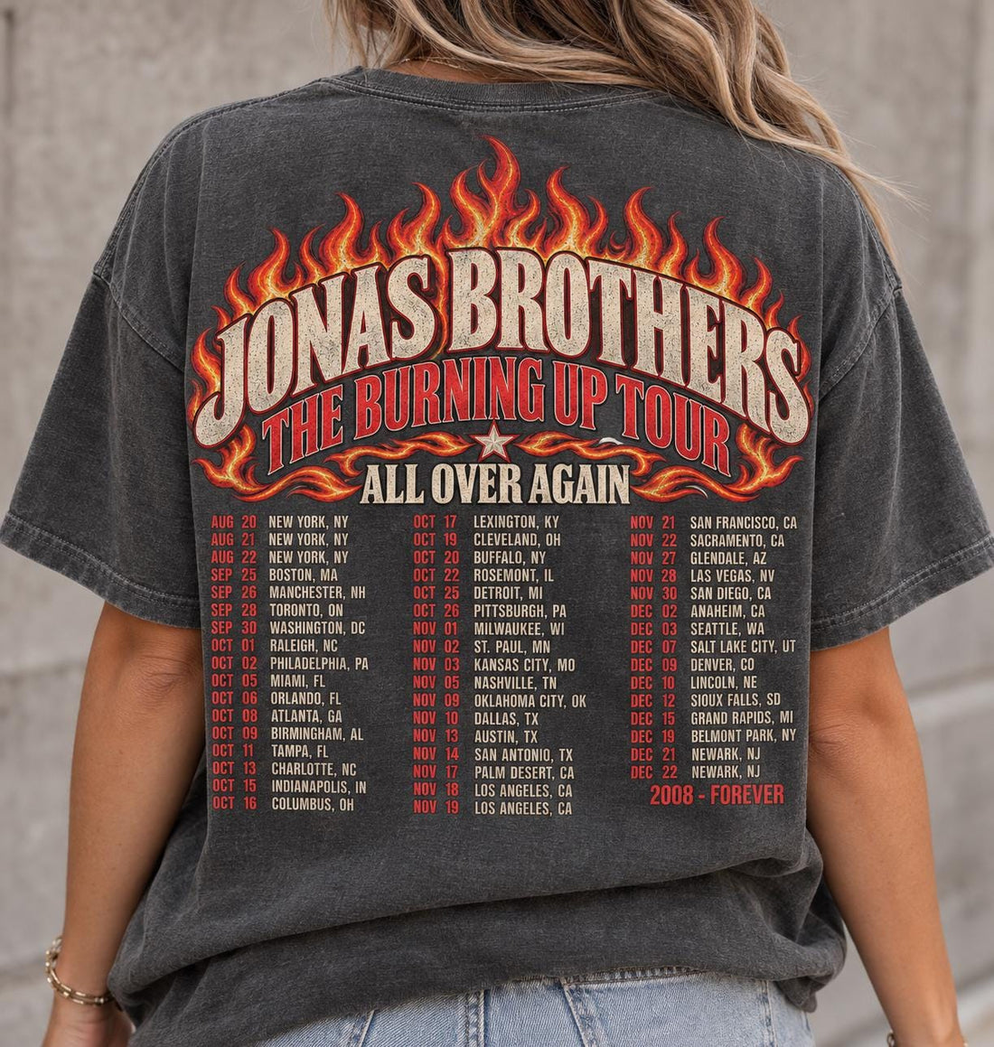 Jonas Brothers Burnin’ Up Tour Shirt