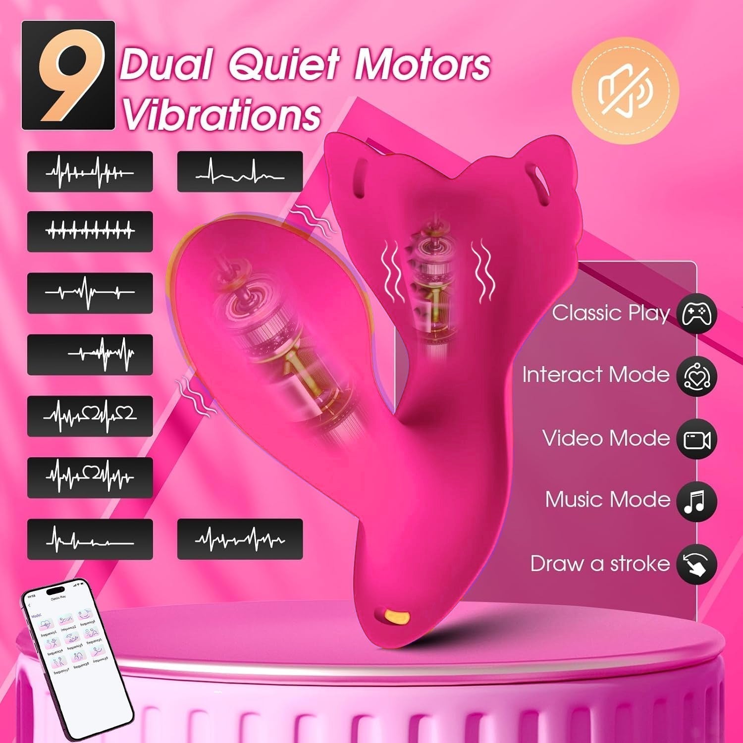 Wearable Vibrator X9 Pulse Panty Global Control & 9 Modes