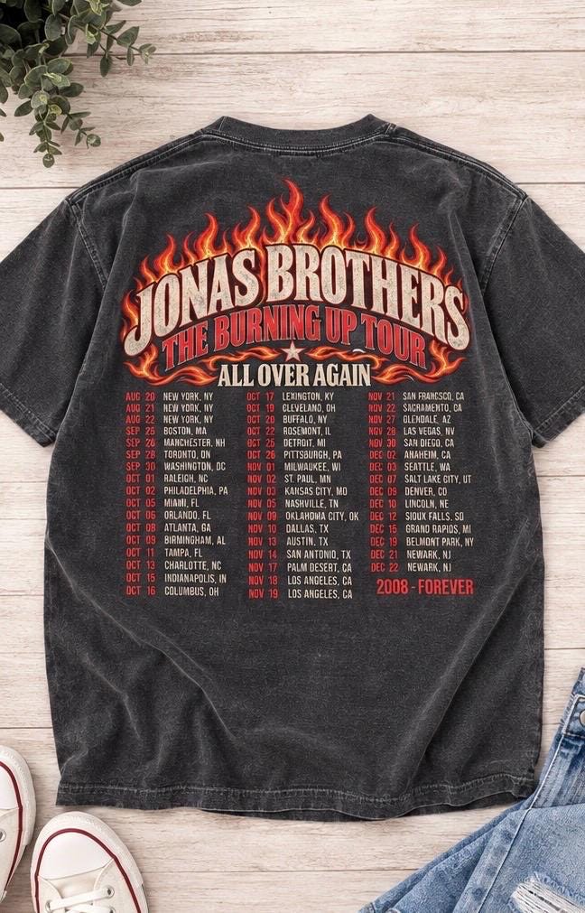 Jonas Brothers Burnin’ Up Tour Shirt