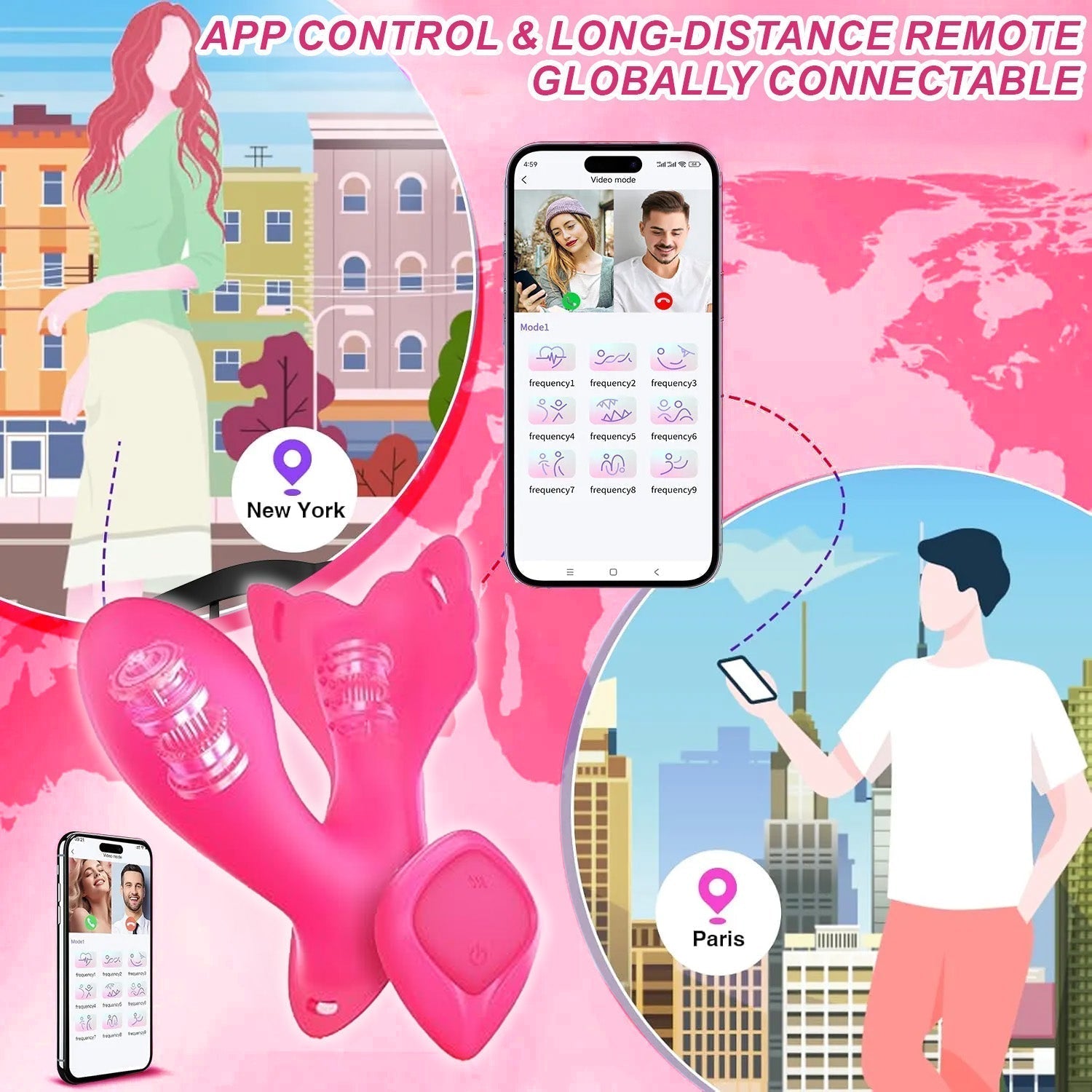 Wearable Vibrator X9 Pulse Panty Global Control & 9 Modes