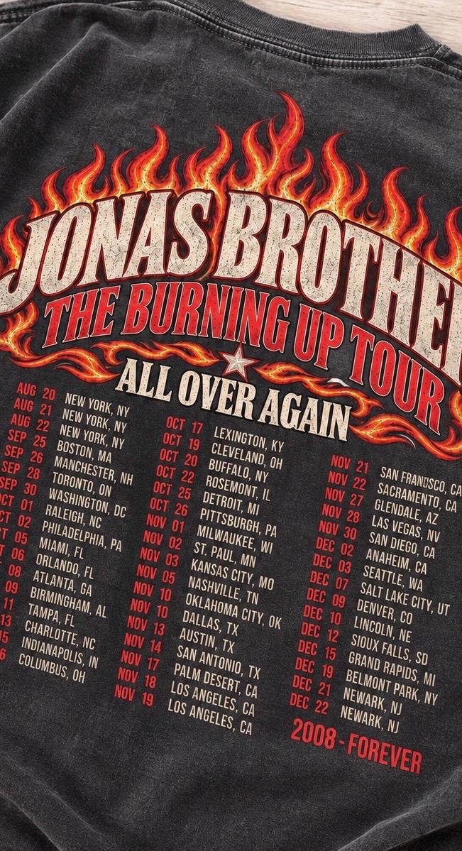 Jonas Brothers Burnin’ Up Tour Shirt