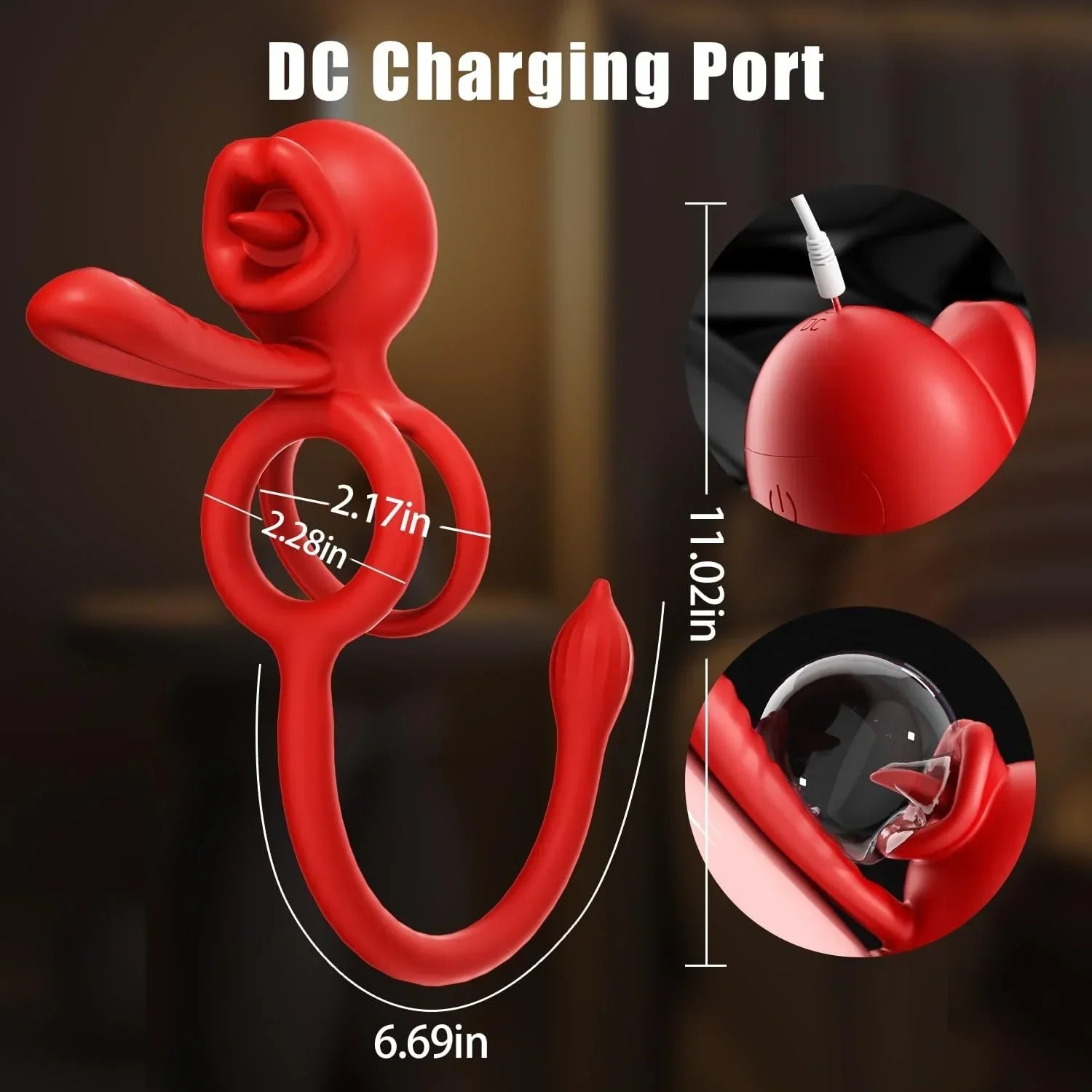 💥2026, Sensiring - 3-in-1 Vibrating Cock Ring With Tongue Licking Stimulator & App Control