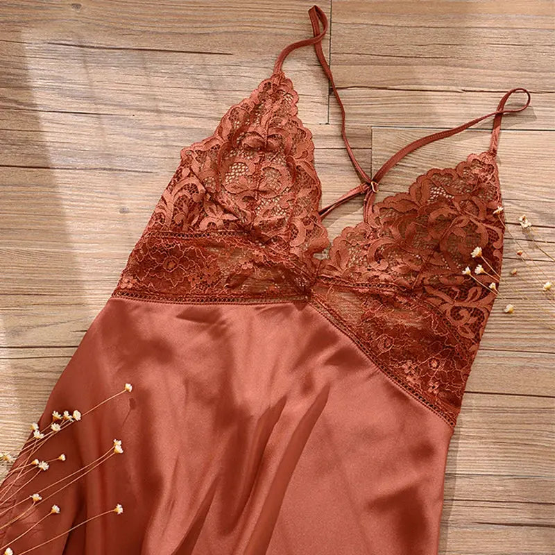 NocteLace™ Summer Satin Nightdress