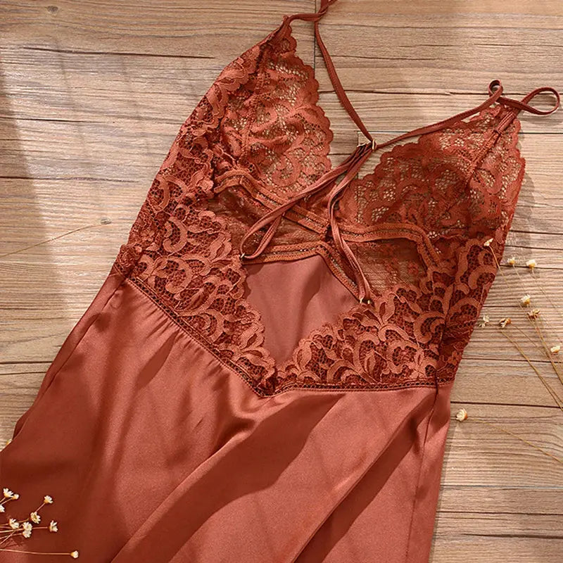 NocteLace™ Summer Satin Nightdress