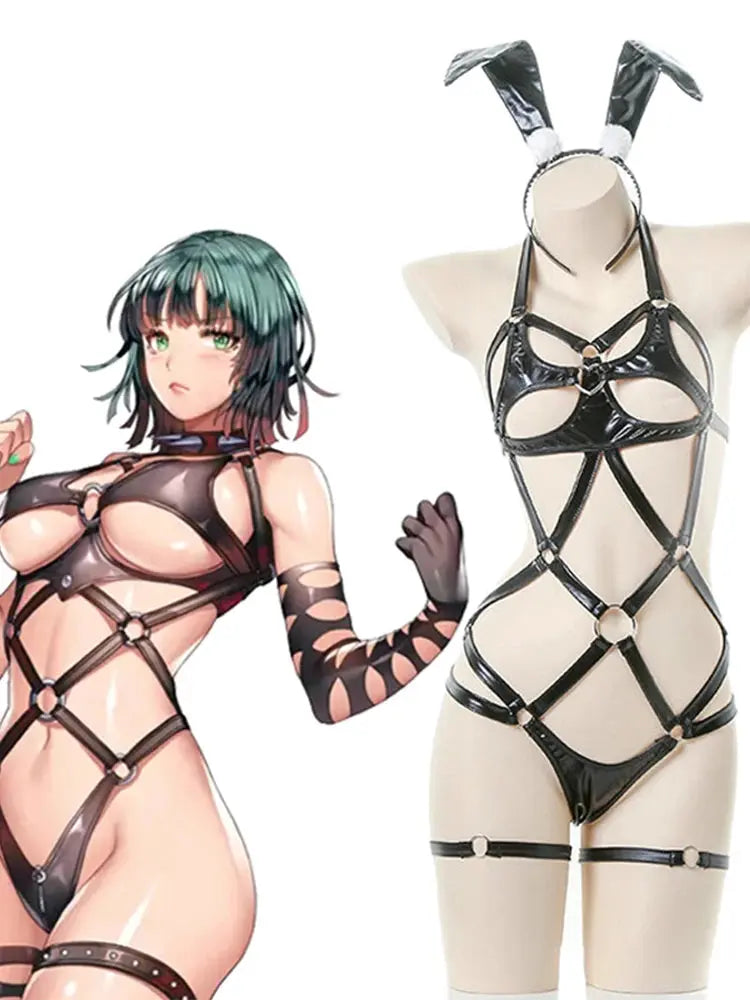 NocteLace™ Bunny Crotchless Cosplay Maid Set