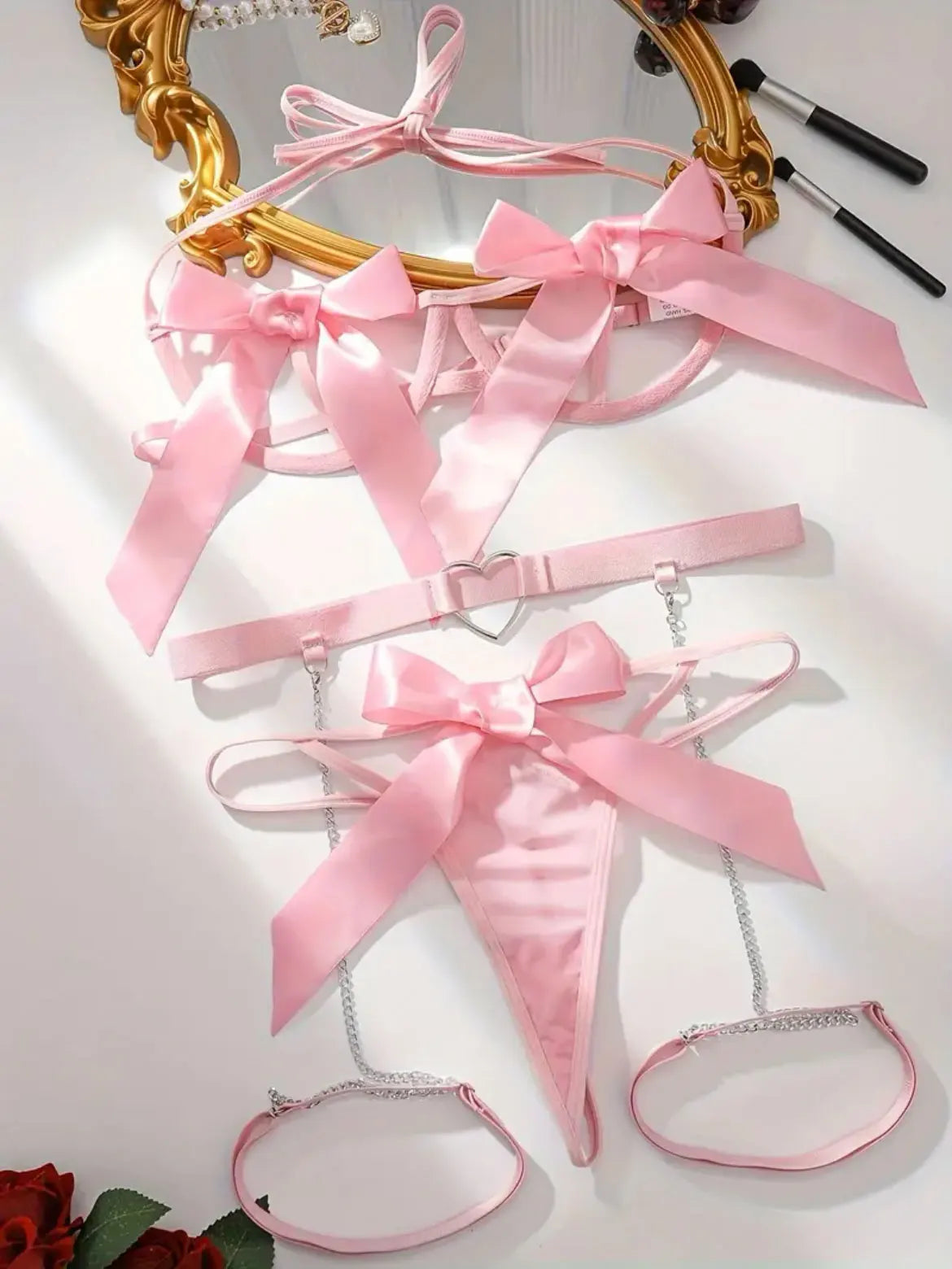 NocteLace® Scarlet Temptress Bow Set