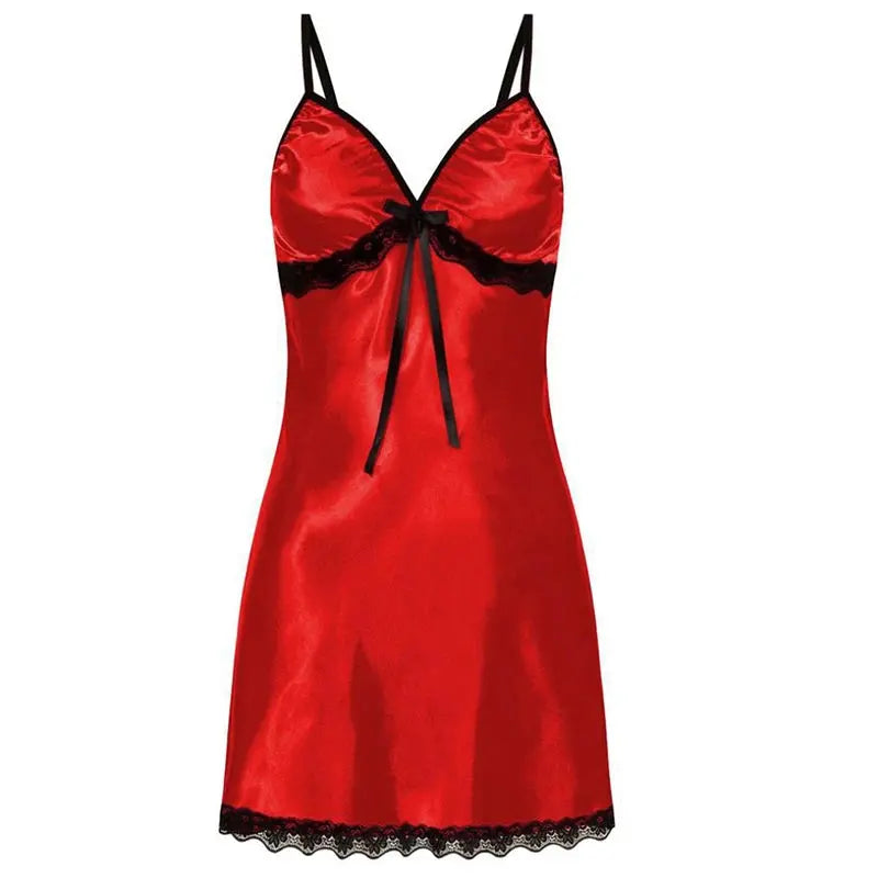 NocteLace™ Plus Size Satin Nightdress