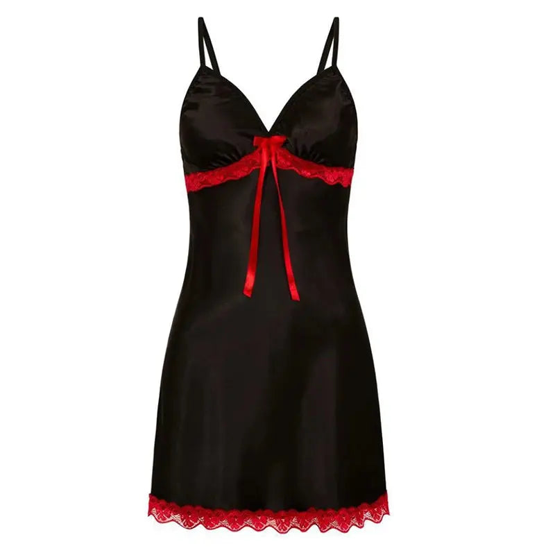 NocteLace™ Plus Size Satin Nightdress
