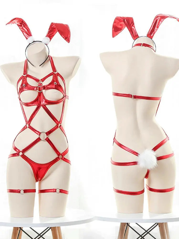 NocteLace™ Bunny Crotchless Cosplay Maid Set