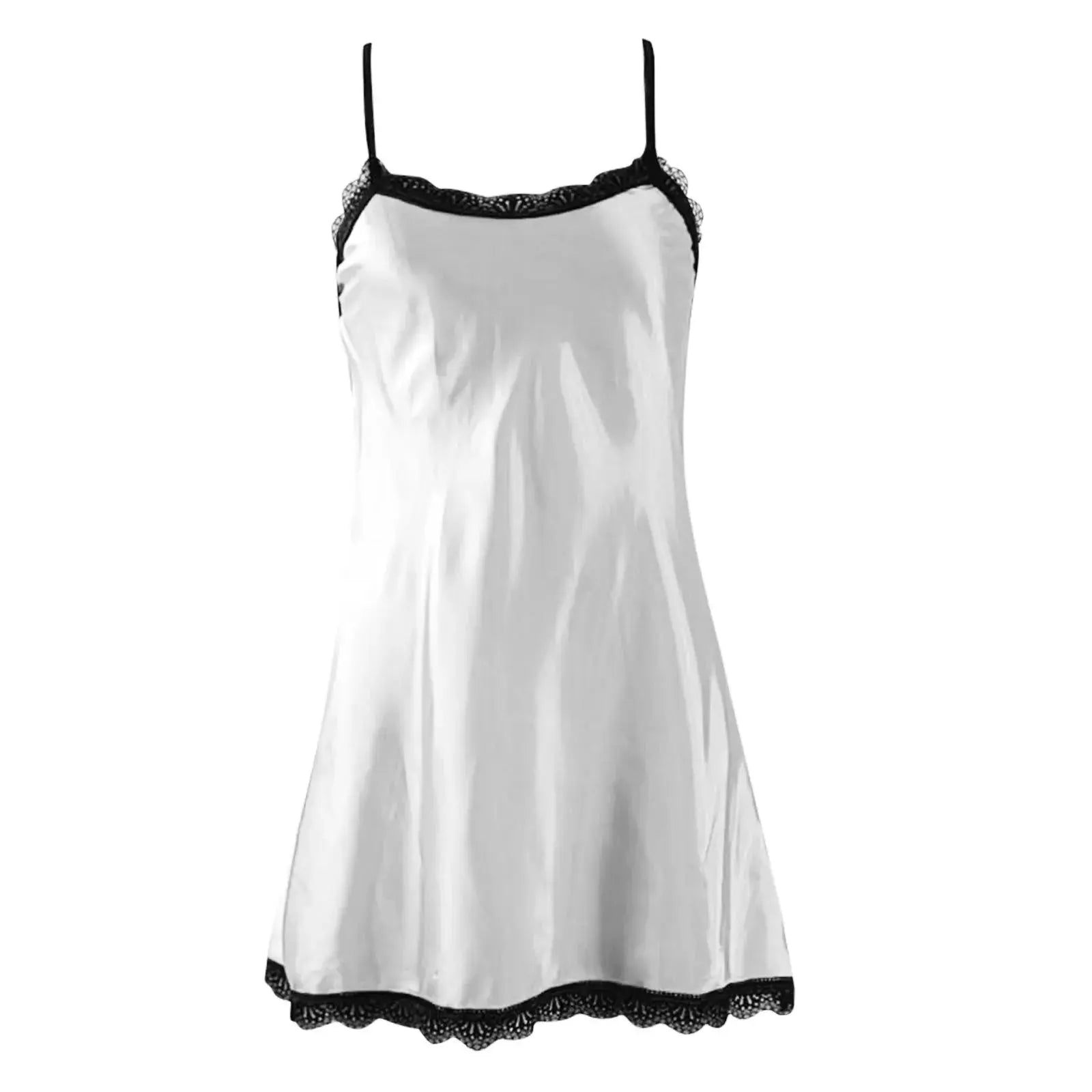 NocteLace™ White Satin Nightdress