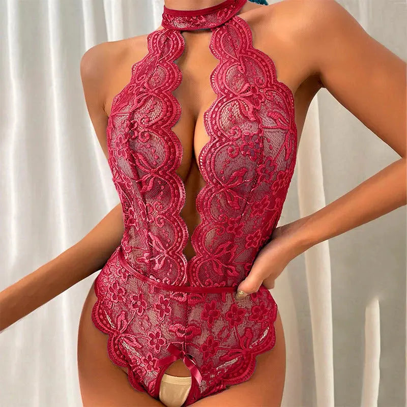 NocteLace™ Seductive Lace Crotchless Lingerie