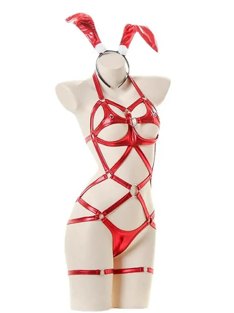 NocteLace™ Bunny Crotchless Cosplay Maid Set