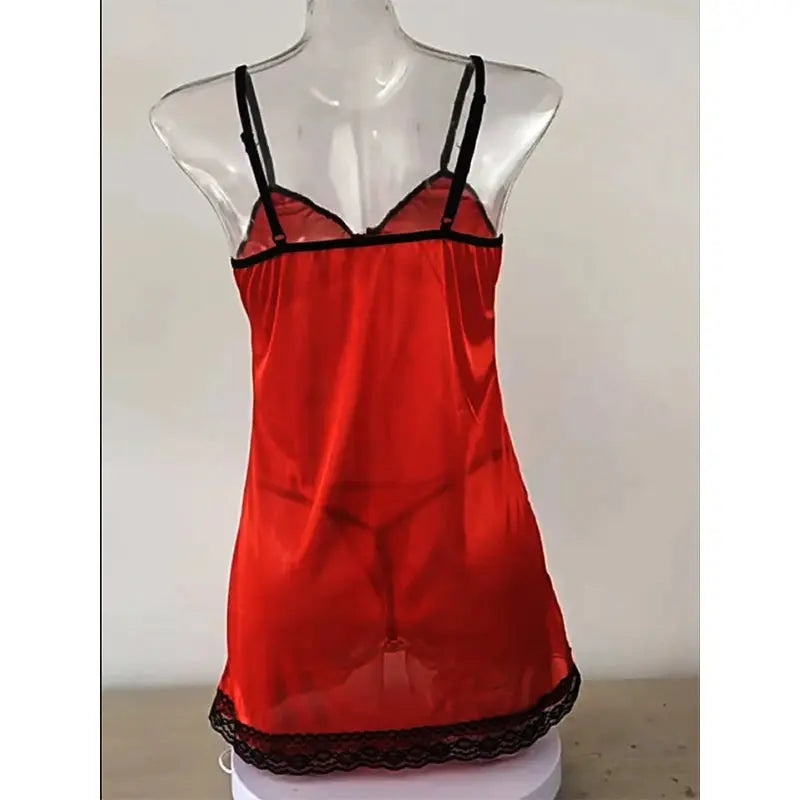 NocteLace™ Plus Size Satin Nightdress