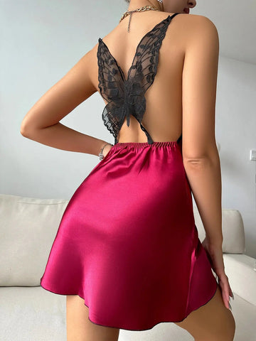 NocteLace™ Fluttering Floral Slip Nightdress