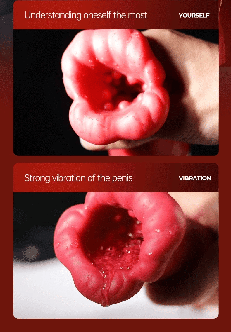 💥2025 Deep Throat Sucking Male Penis Training Cup Strong Squeeze Vibration