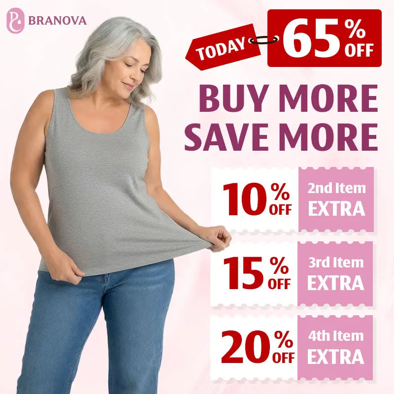 BraNova - Soft Built-In Bra Tank Top for Women