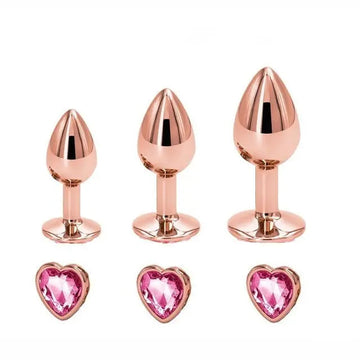 NocteLace™ Rose Gold Tush Stimulator -  Set of 3
