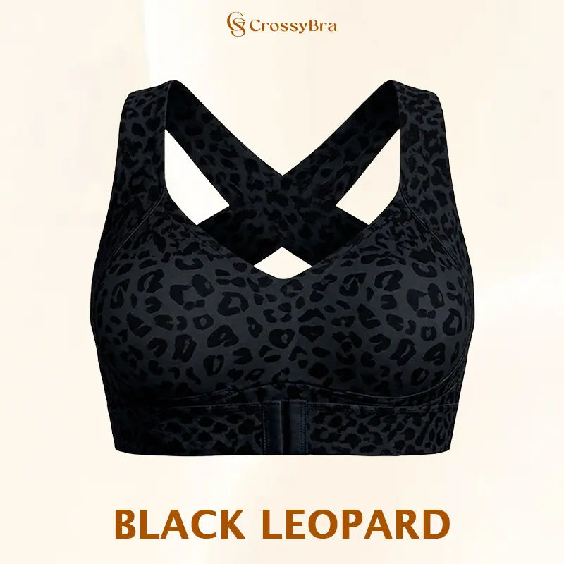 CrossyBra - Cross Back Front Closure Wireless Posture Support Bra
