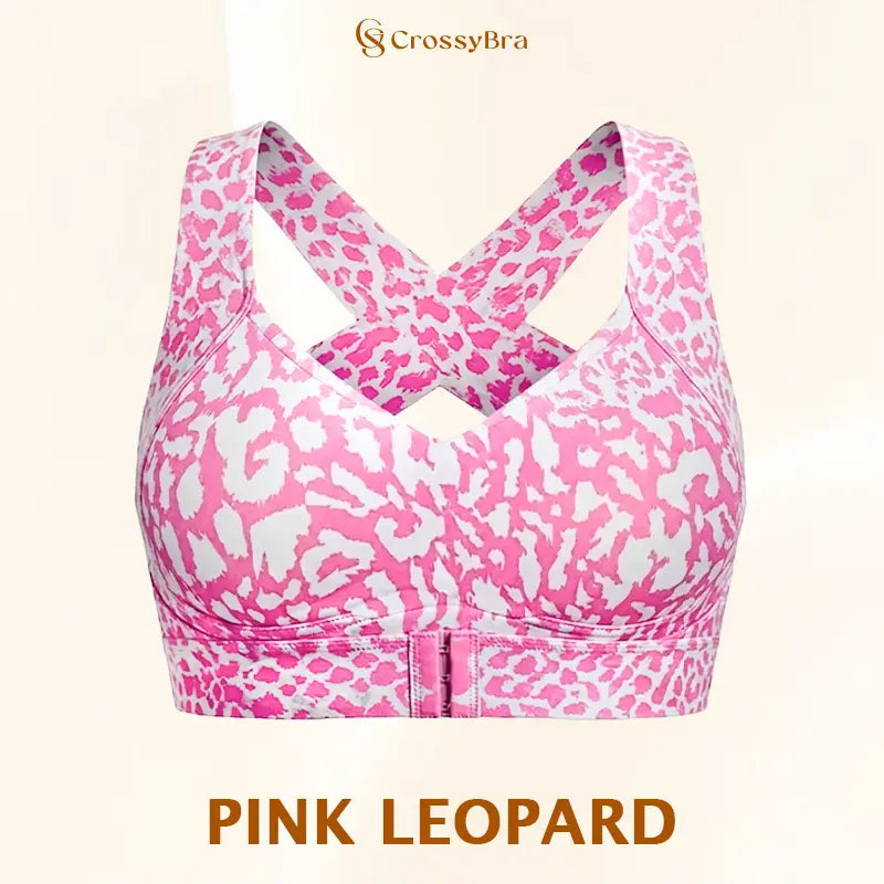 CrossyBra - Cross Back Front Closure Wireless Posture Support Bra